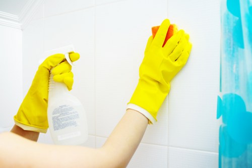 Professional carpet cleaning team completing a safe and careful job